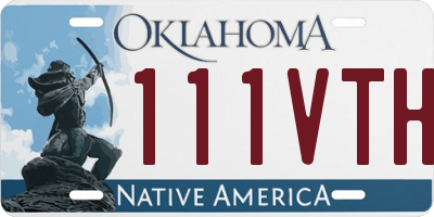 OK license plate 111VTH