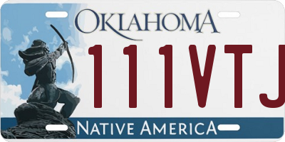 OK license plate 111VTJ