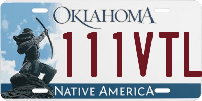 OK license plate 111VTL