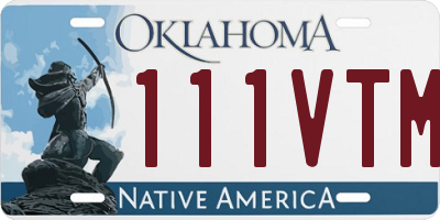 OK license plate 111VTM