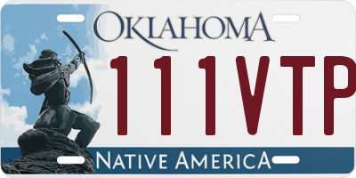 OK license plate 111VTP
