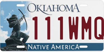 OK license plate 111WMQ