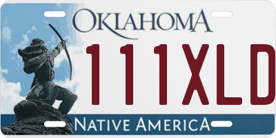 OK license plate 111XLD
