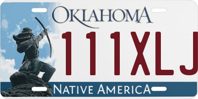 OK license plate 111XLJ