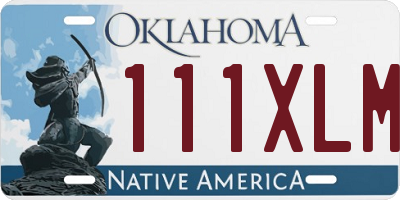 OK license plate 111XLM
