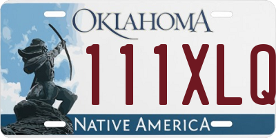 OK license plate 111XLQ