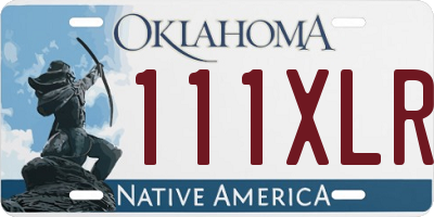 OK license plate 111XLR