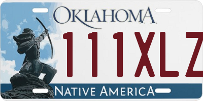 OK license plate 111XLZ