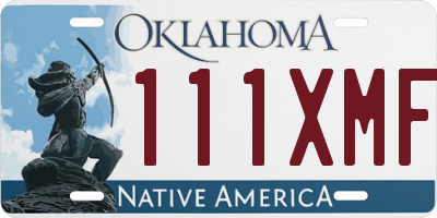 OK license plate 111XMF