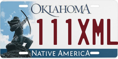 OK license plate 111XML