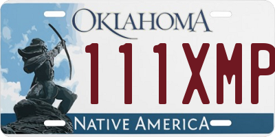 OK license plate 111XMP