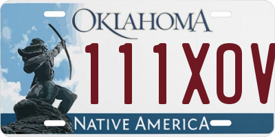 OK license plate 111XOV