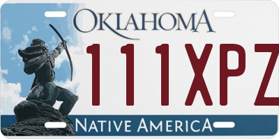 OK license plate 111XPZ