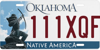 OK license plate 111XQF