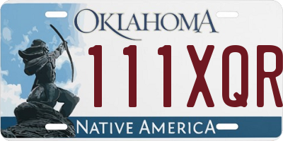 OK license plate 111XQR