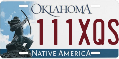 OK license plate 111XQS