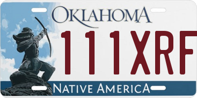 OK license plate 111XRF