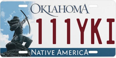 OK license plate 111YKI