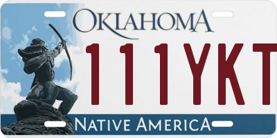 OK license plate 111YKT