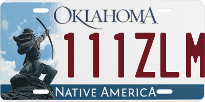 OK license plate 111ZLM