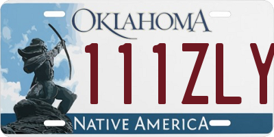 OK license plate 111ZLY