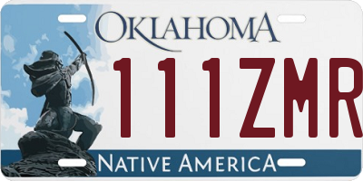 OK license plate 111ZMR