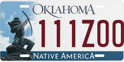 OK license plate 111ZOO