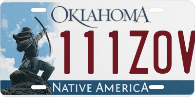 OK license plate 111ZOV