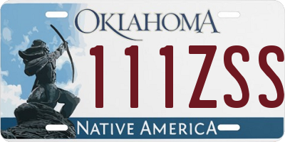 OK license plate 111ZSS