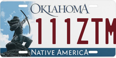 OK license plate 111ZTM