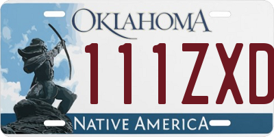 OK license plate 111ZXD