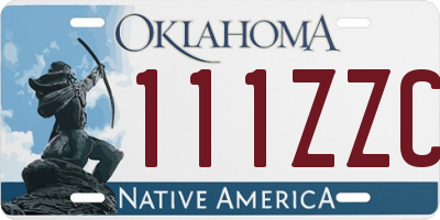 OK license plate 111ZZC
