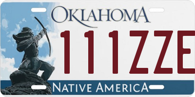 OK license plate 111ZZE