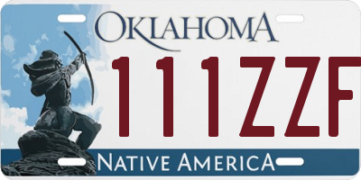 OK license plate 111ZZF