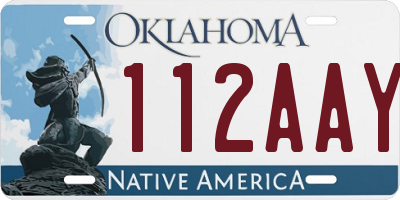 OK license plate 112AAY