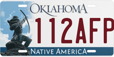 OK license plate 112AFP