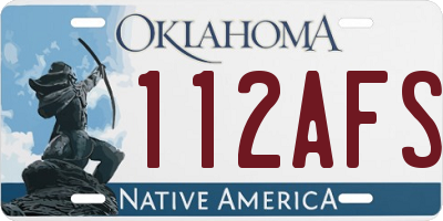 OK license plate 112AFS