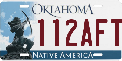 OK license plate 112AFT