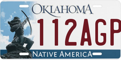 OK license plate 112AGP