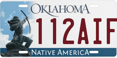 OK license plate 112AIF