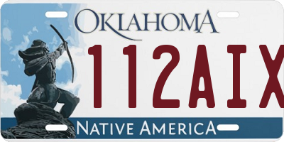 OK license plate 112AIX