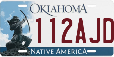 OK license plate 112AJD