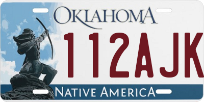OK license plate 112AJK