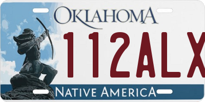 OK license plate 112ALX