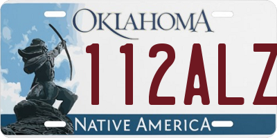 OK license plate 112ALZ
