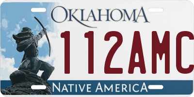OK license plate 112AMC