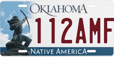 OK license plate 112AMF