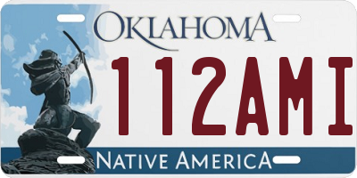 OK license plate 112AMI