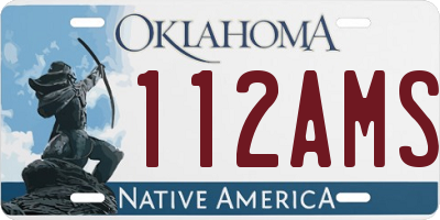 OK license plate 112AMS