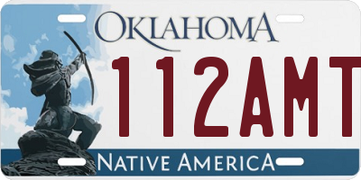 OK license plate 112AMT